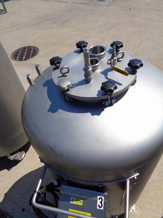 Used 200 Liter Bowa 316 Stainless Electrically Self Contained Jacketed Pressure Tanks (2) Portable