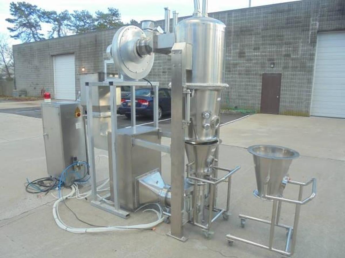 Used FLP-5 Stainless Lab Fluid Bed Granulator/Pelletor/Coater/Dryer