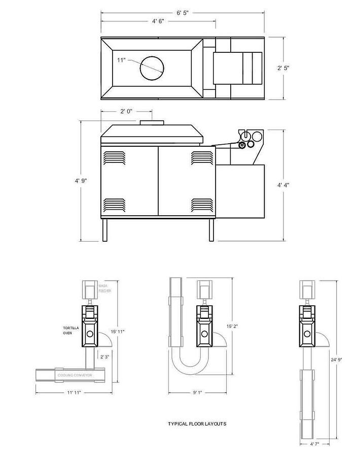 Used Superior Corn Tortilla Oven, 350 Dozen Per Hour