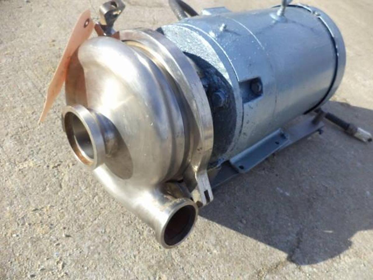 Used Waukesha 3 in. X 2 in. Stainless Steel Sanitary Centrifugal Pump, 10 HP Motor–