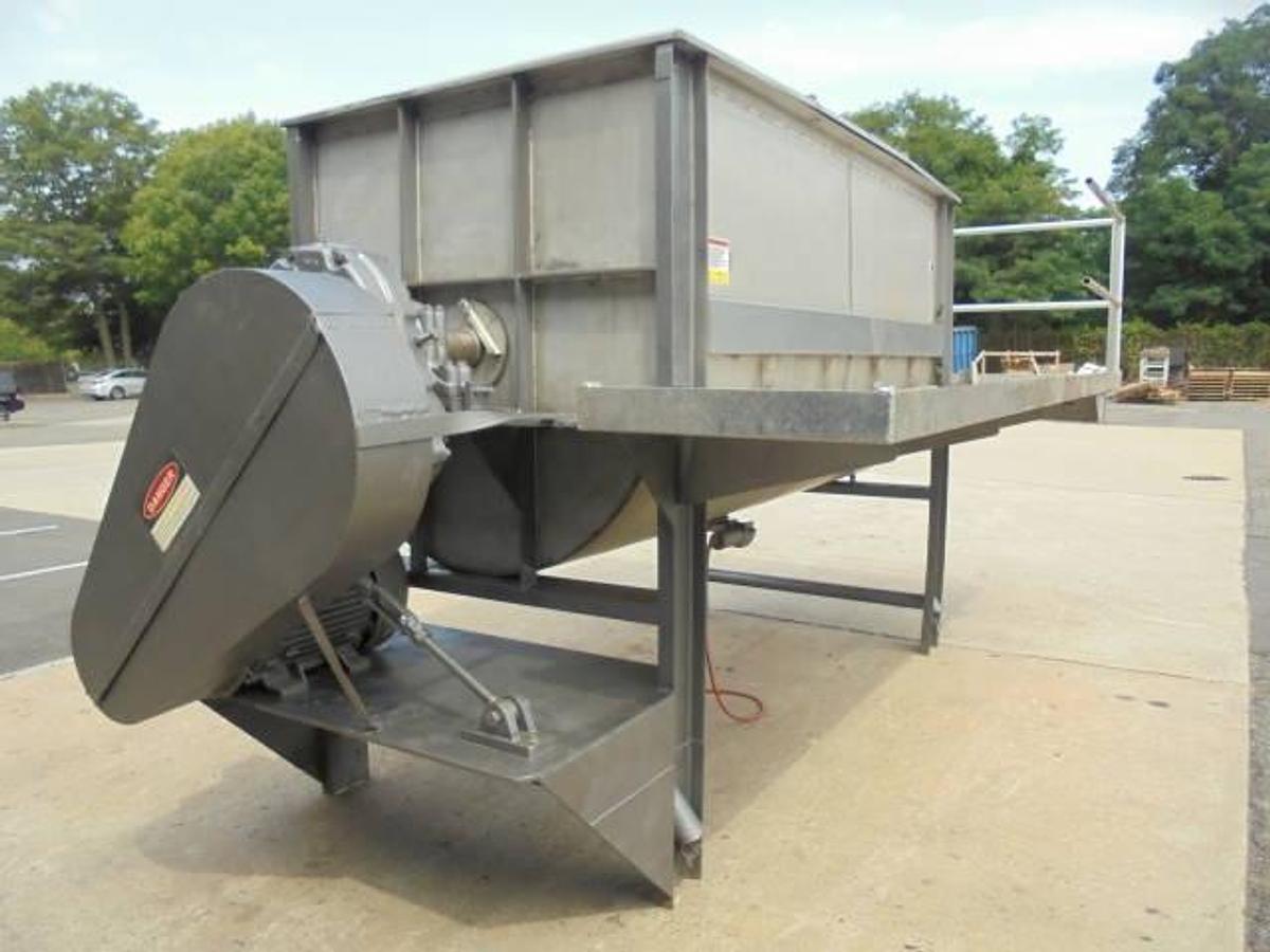 Used 200 Cu.Ft. Stainless Steel Double Ribbon Blender, 40 HP
