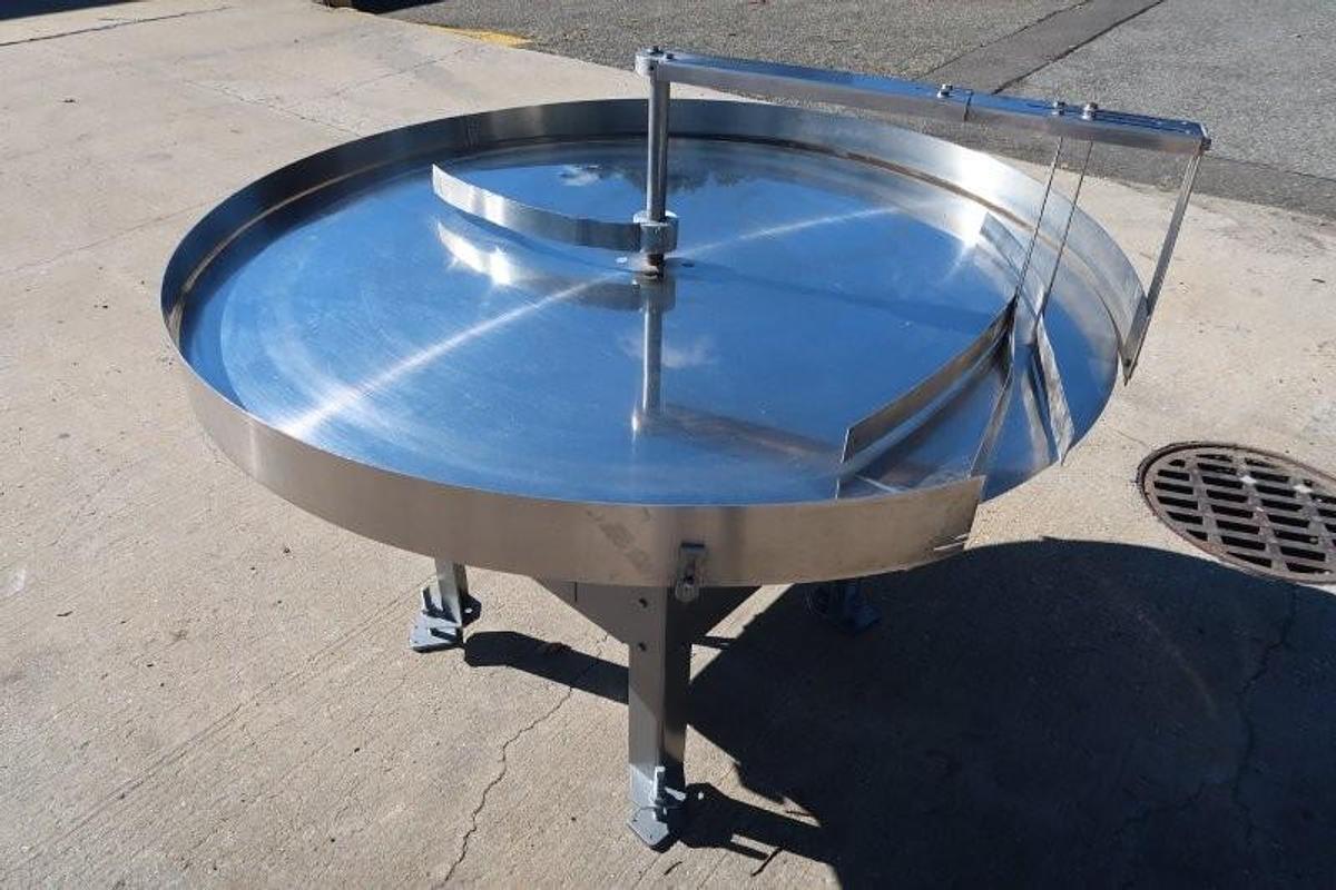 Used Garvey 60 In. Rotary Unscrambling/Accumulating Table