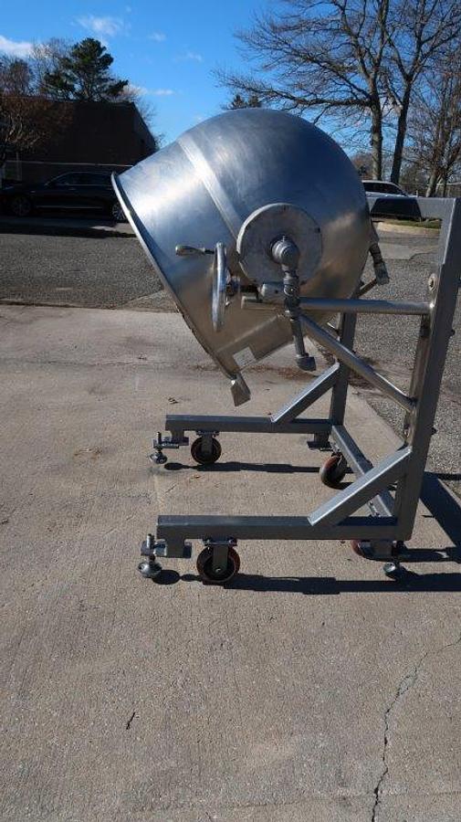 Used 80 Gallon Legion Stainless Steel Jacketed Tilt Kettle, Portable