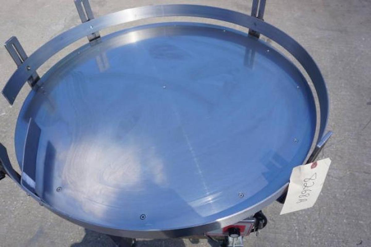 Used 36 In. Diameter Kaps-All Rotary Unscrambling/Accumulating Table