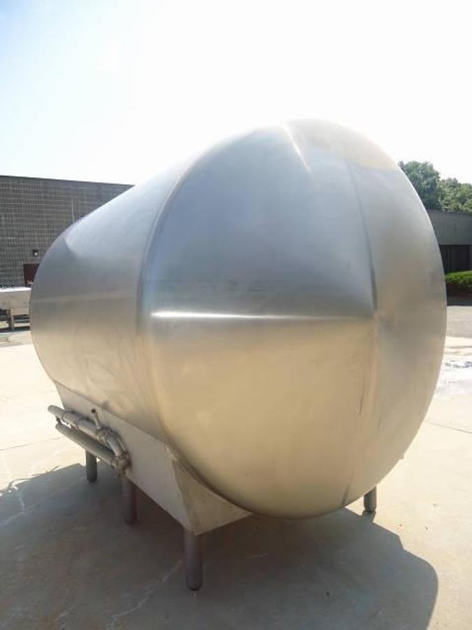 Used 2,500 Gallon Cherry Burrell Stainless Steel Horizontal Mix Tank