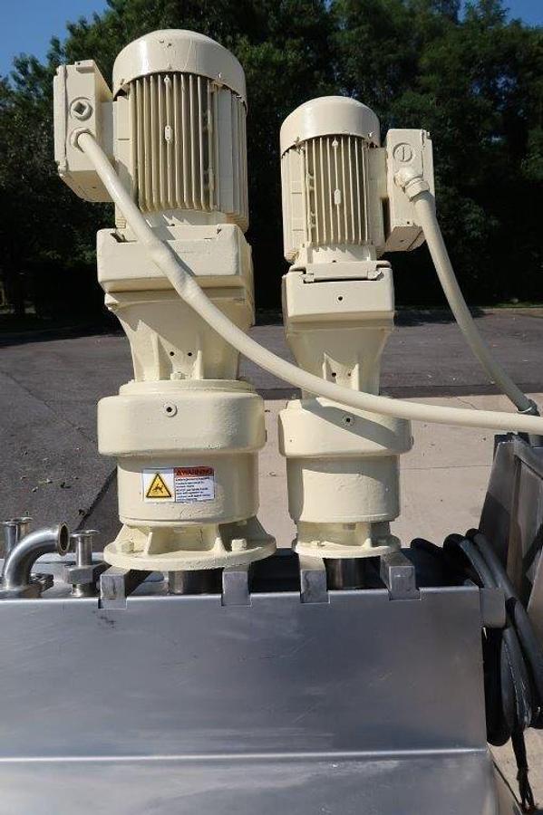 Used 100 Gallon Groen Twin Action Inclined Agitated Kettle, 100 PSI JKT