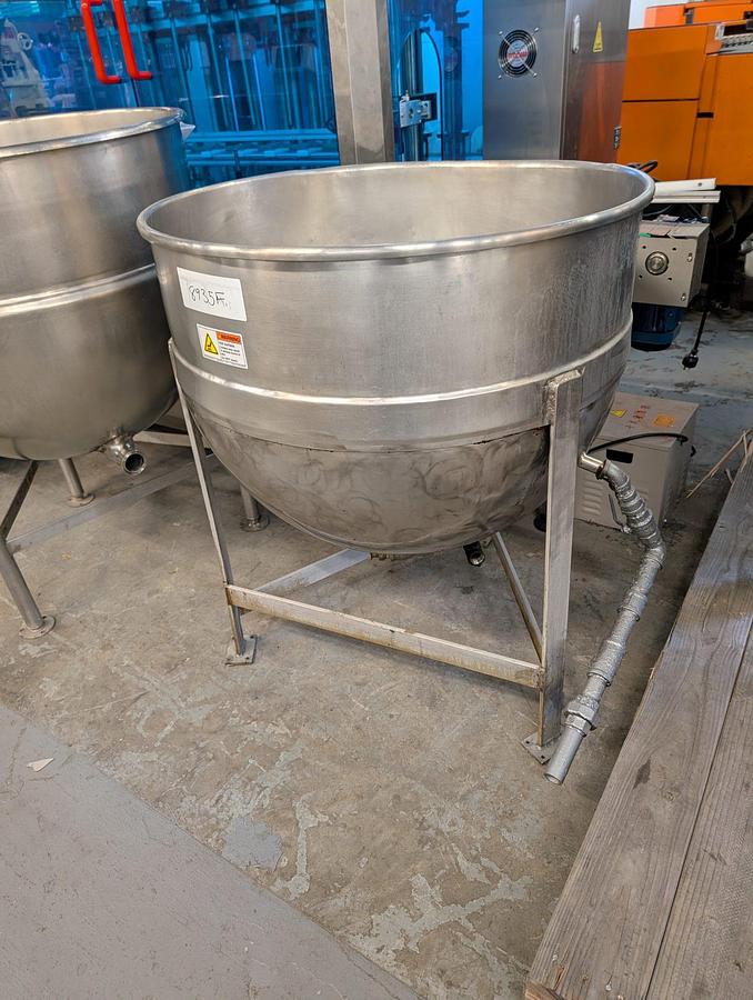 Used 60 Gallon Lee SS Hemispherical Kettle, 90 PSI