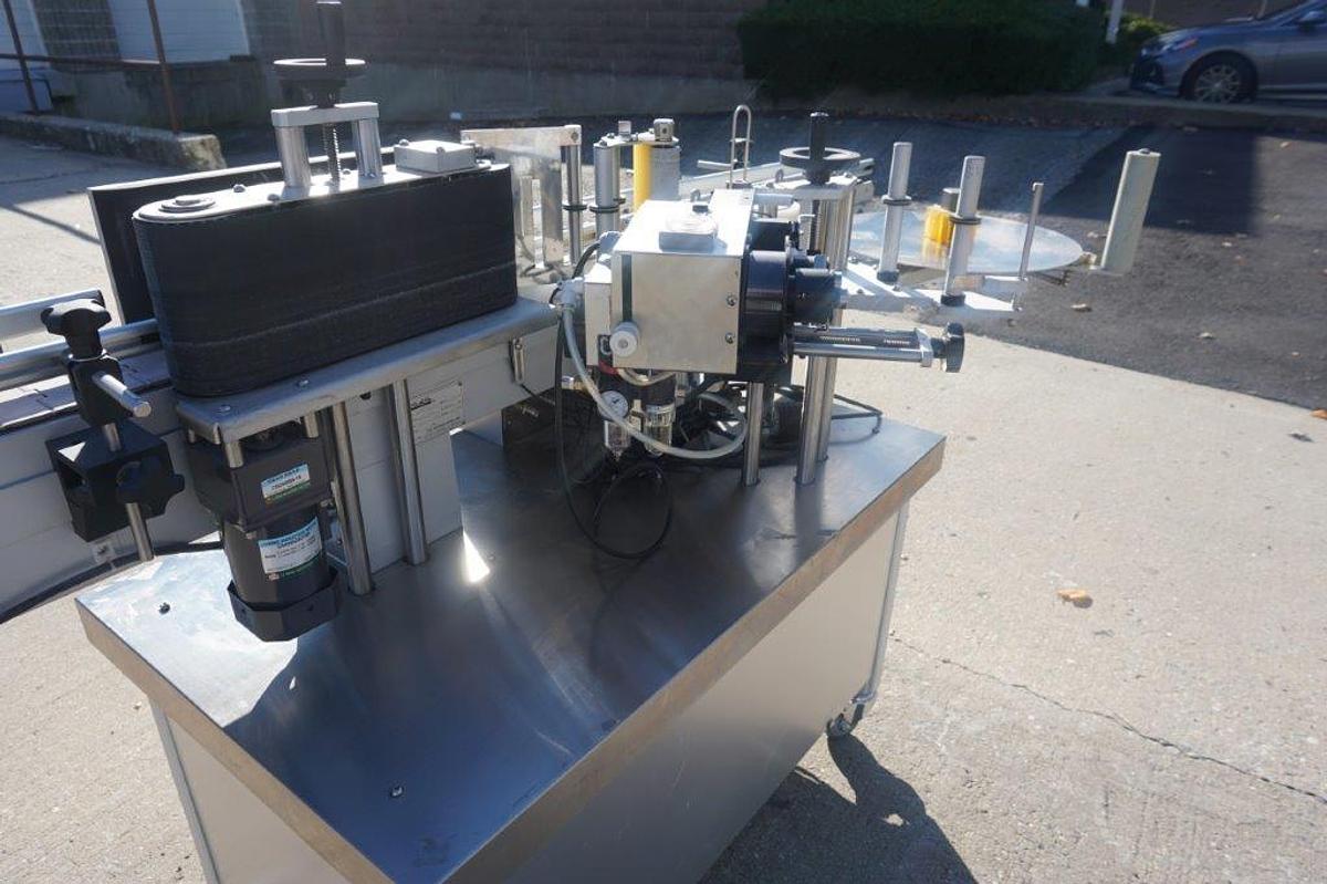 Used CVC Spot/Wraparound Automatic Pressure Sensitive Labeler, Single Phase Electrics