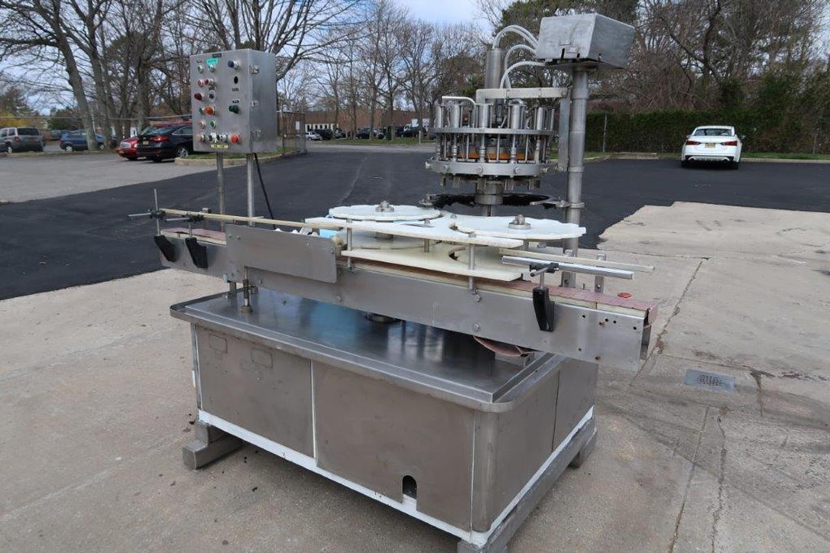 Used Pacific 12 Head Rotary Positive Displacement Filling Machine, Food Use