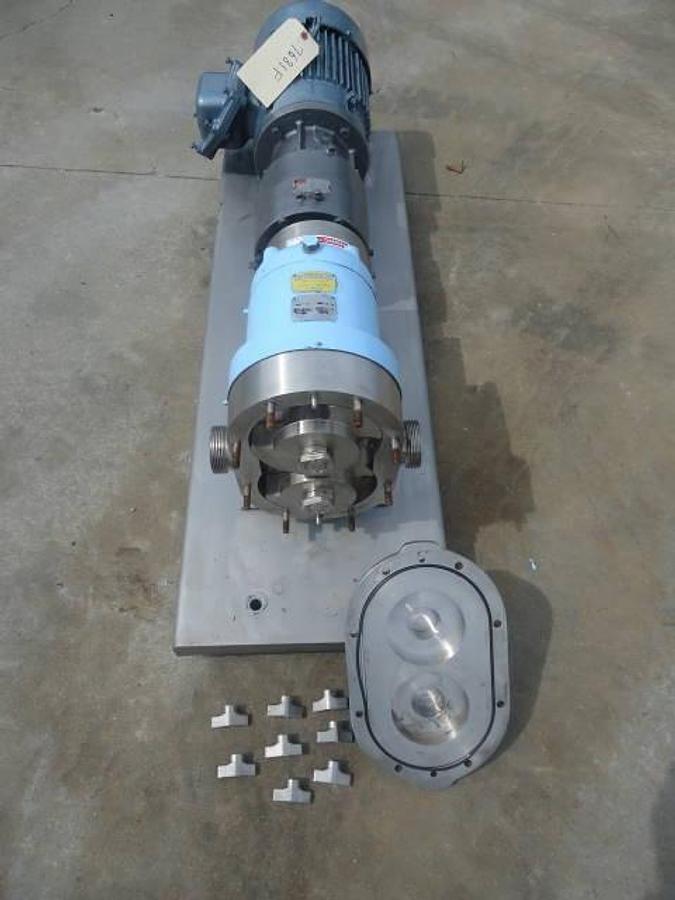 Used Waukesha Size 55 Stainless Steel Positive Displacement Pump, 5 Hp