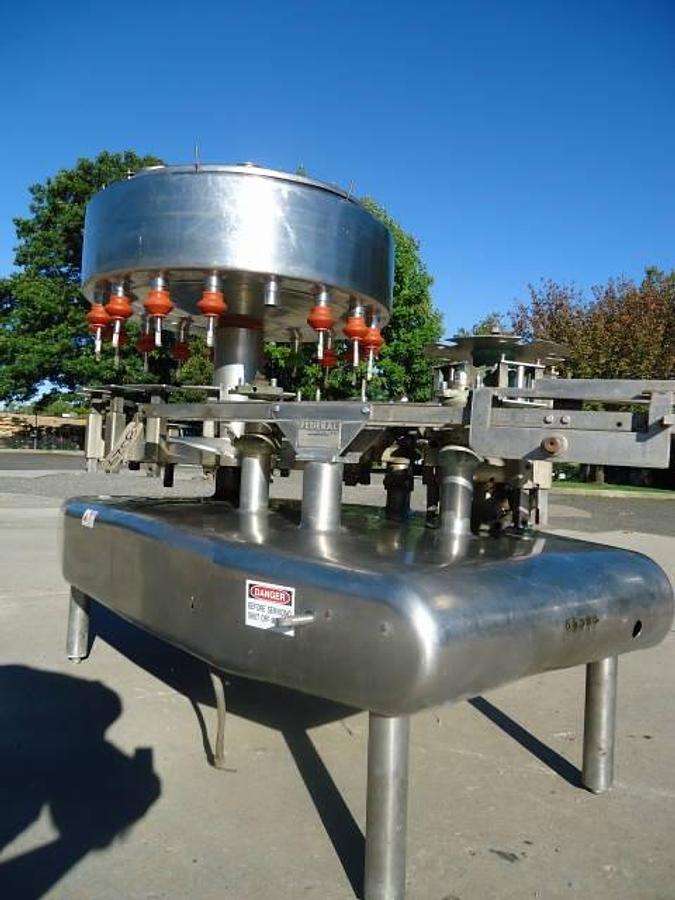 Used Federal G-185 Rotary Liquid Filler, Stainless Steel