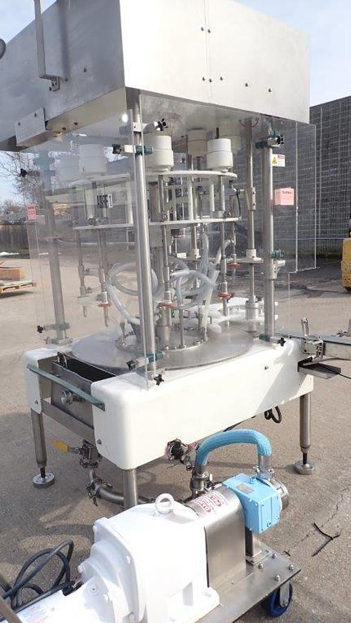 Used MRM 8 Spout Rotary Pressure Gravity Filler, XP