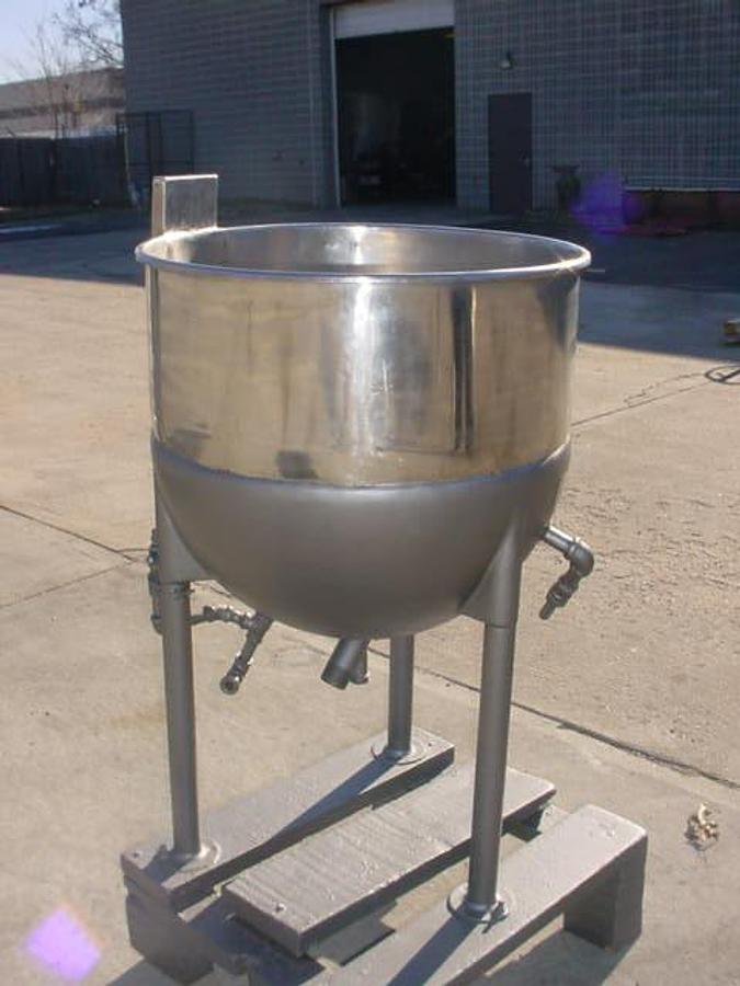 Used 40 Gallon Lee Stainless Kettle, 40 Psi, Jacketed