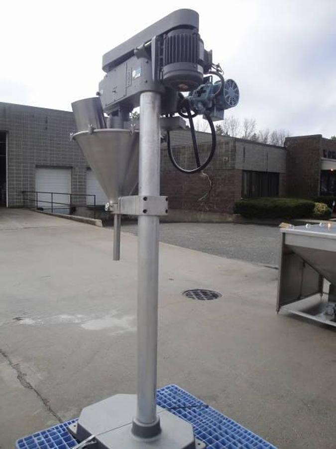 Used Mateer 31a Single Auger Powder Filler, Agitated Hopper