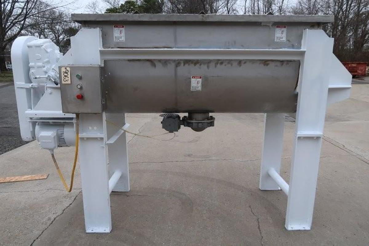 Used 36 Cu. Ft. American Process Systems SS Heavy Duty Ribbon Blender, 15 HP