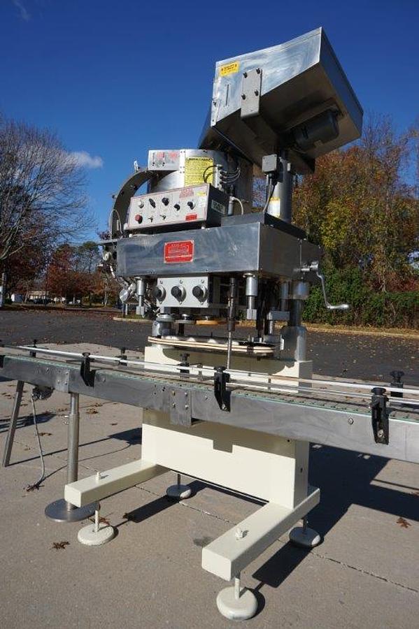 Used Kaps All A-2 Six Spindle Capper, 150 Per Minute