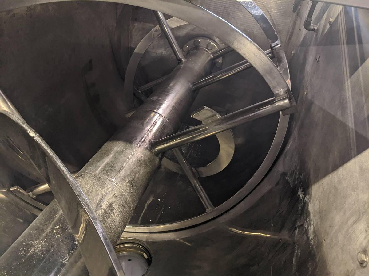Used Patterson 165 Cubic Foot Stainless Steel Double Ribbon Blender, 60 HP Motor