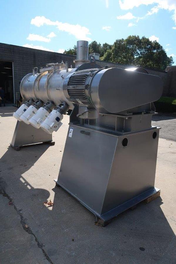 Used Littleford FKM-1200 SS Plow Mixer, 4 Choppers
