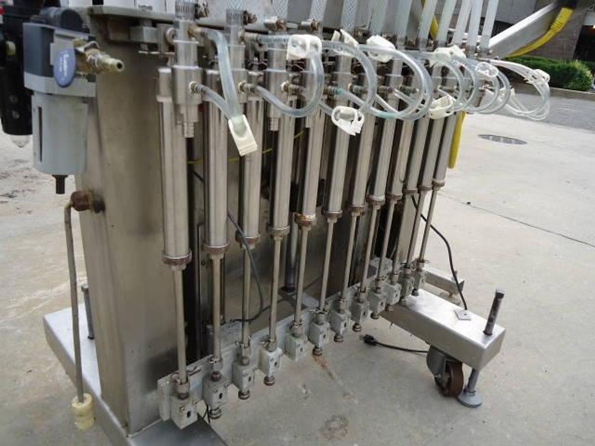 Used Kaps All/Fills-All Vol-32 twelve piston automatic filler