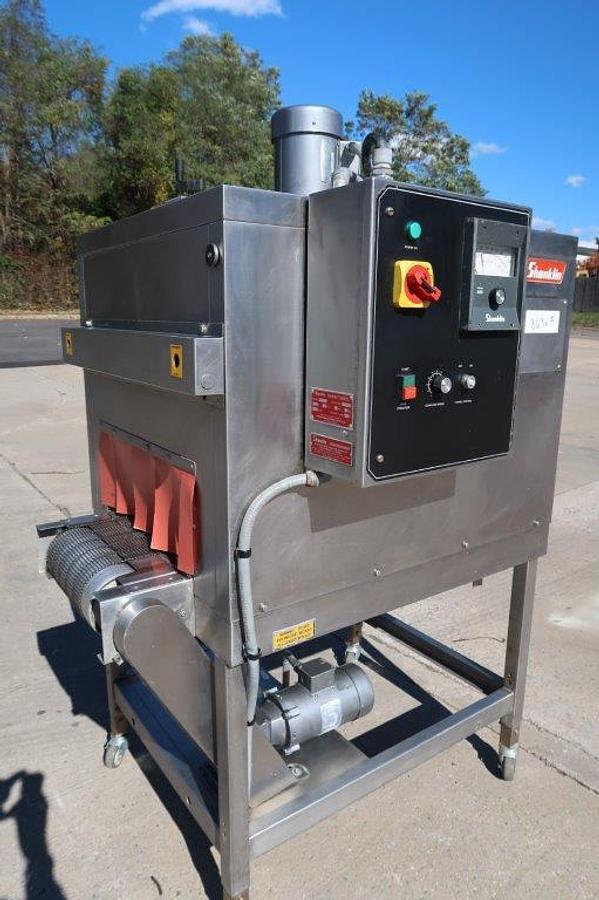 Used Shanklin T-7XL Stainless Steel Shrink Tunnel, On Casters