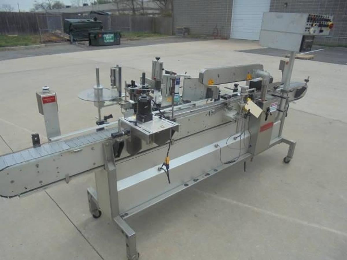 Used Accraply 350PW Pressure Sensitive Spot/Wrap Around Labeler With Coder