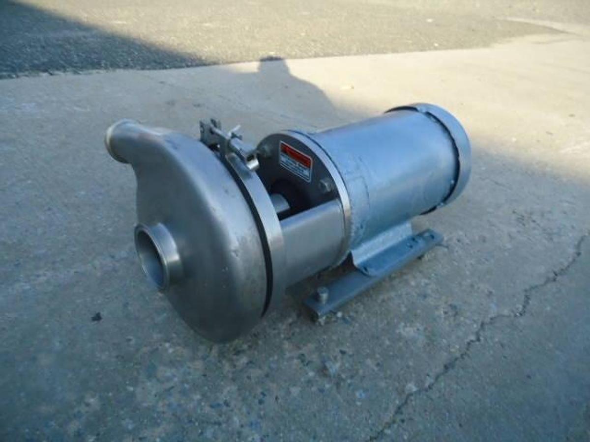 Used Waukesha C218 Stainless Steel Sanitary Centrifugal Pump, 5 HP