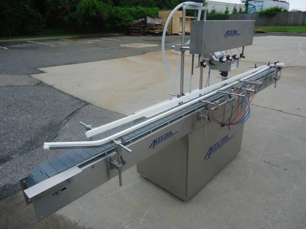 Used Accutek “Auto-Pinch 25” Six-Head Liquid Filler
