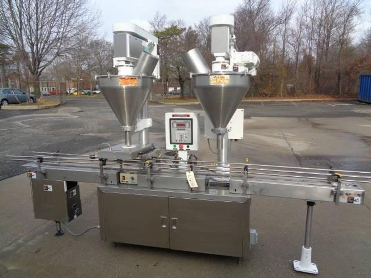 Used All-Fill Model DHA-400 Dual Head Automatic Powder Filling Machine