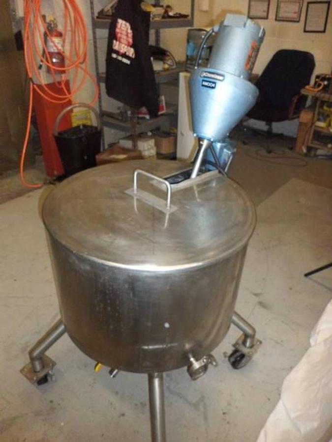 Used 35 Gallon Cherry Burrell 316SS mix kettle, 75 PSI jacket, portable