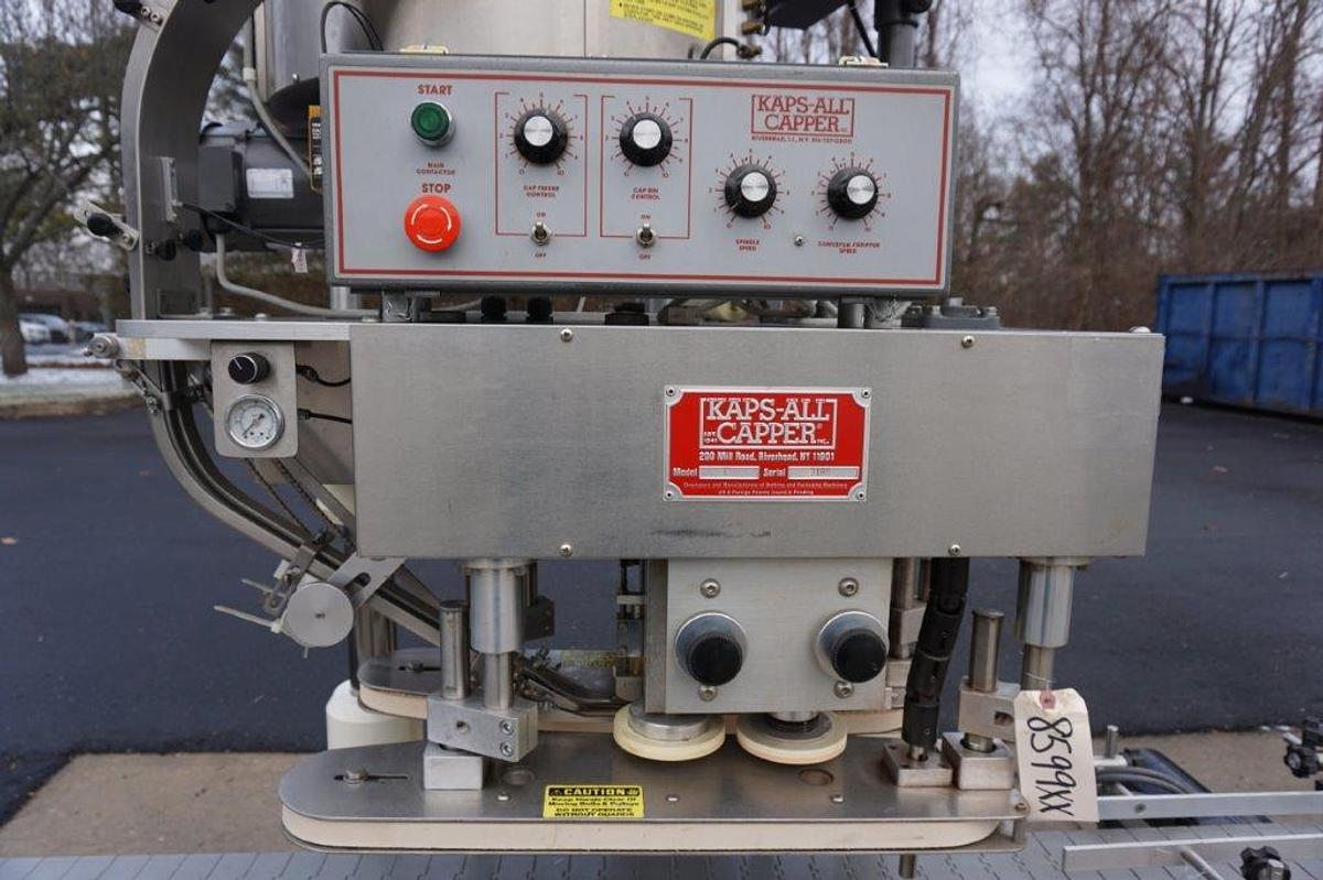 Used Kaps-All “E” Four Spindle Screw Capping Machine, Portable
