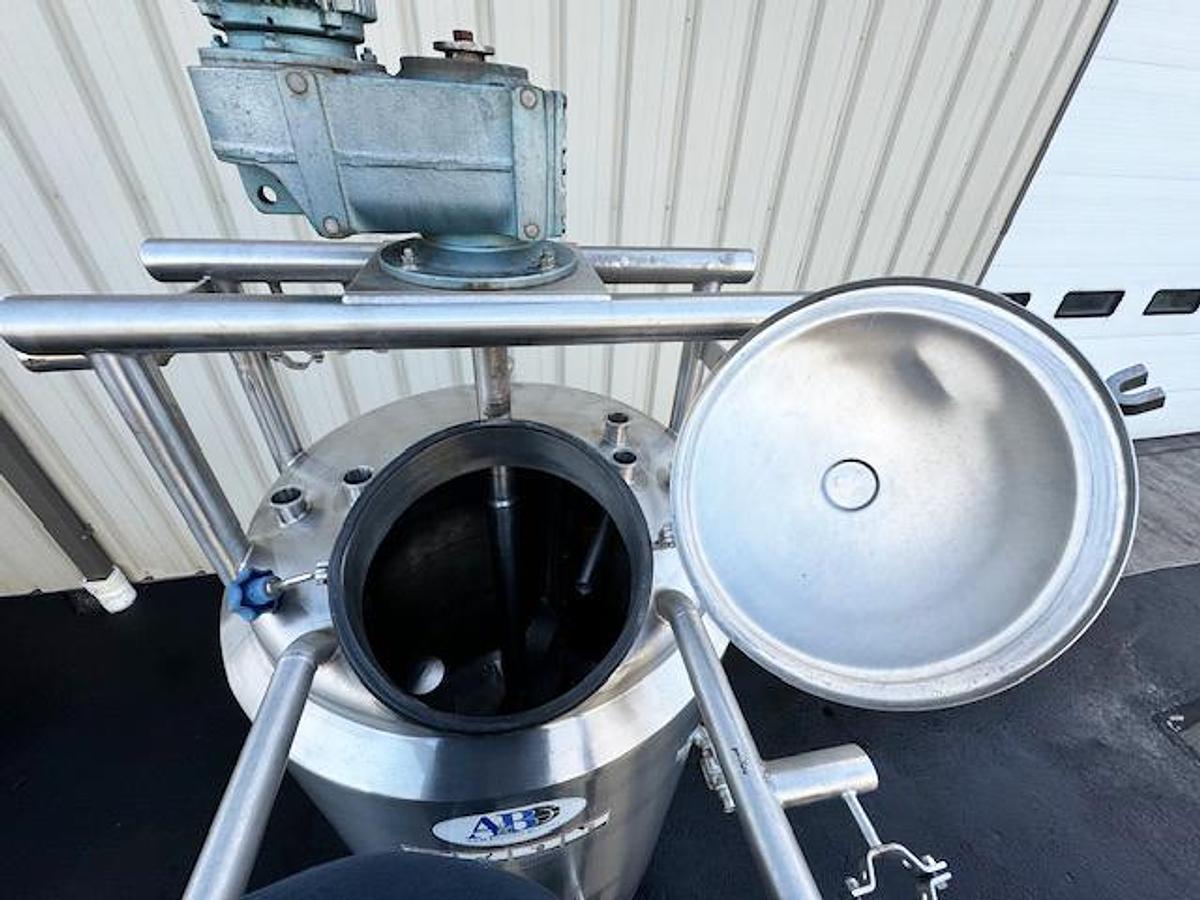 Used A&B Process 250 Gal Sanitary Jacketed Tank, Scraper, 316L