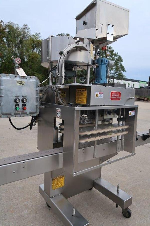 Used Kaps-All E4-X Four Spindle Explosion Proof Capper, Single phase