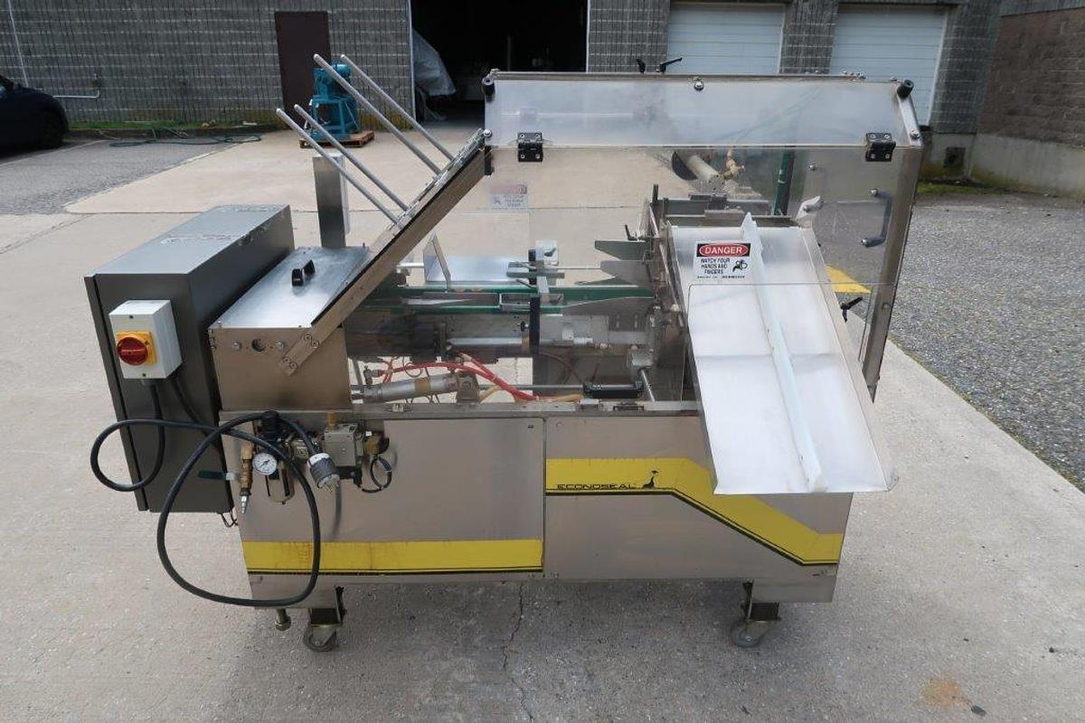 Used Econocorp “Econoseal” E-2000 Cartoner, Hot Glue Sealing