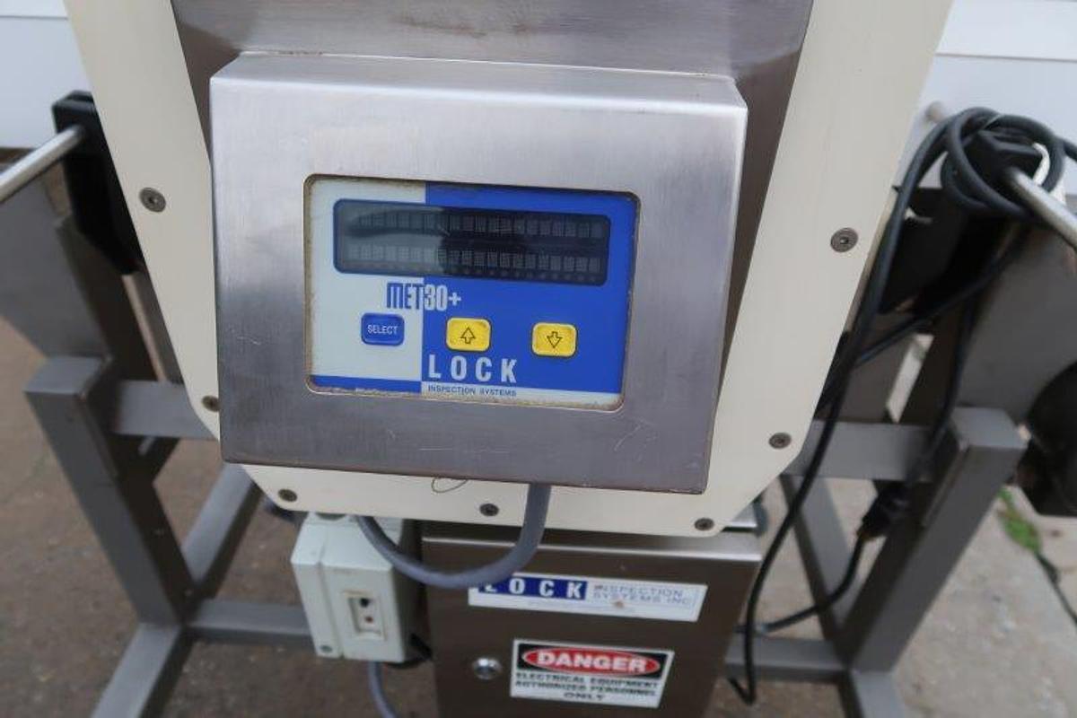 Used Lock Met 30+ Conveyorized Metal Detector, Single Phase