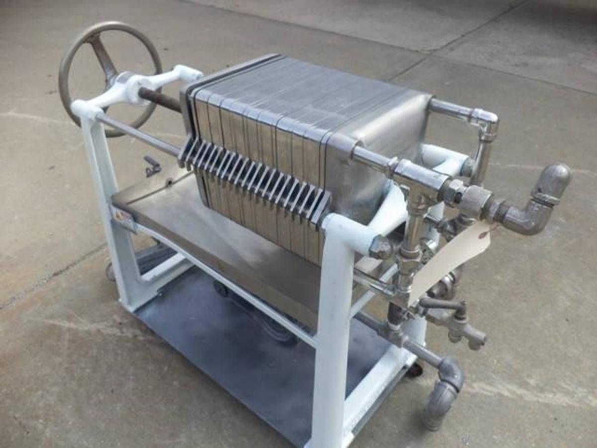 Used Ertel 12 in. X 12 in. Twenty Disc Filter Press, Portable