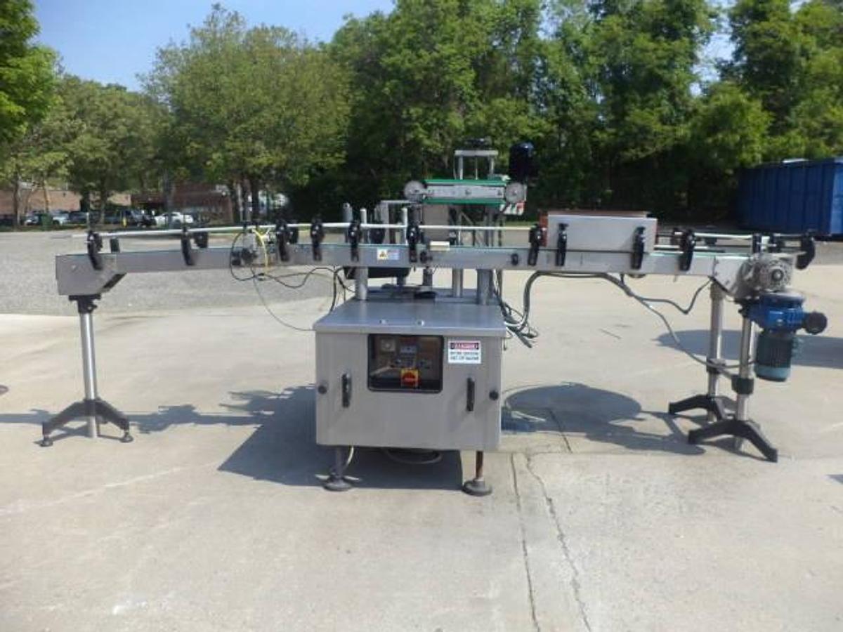 Used Tirelli “Delta 1” Automatic Pressure Sensitive Spot/Wraparound Labeler, with Coder