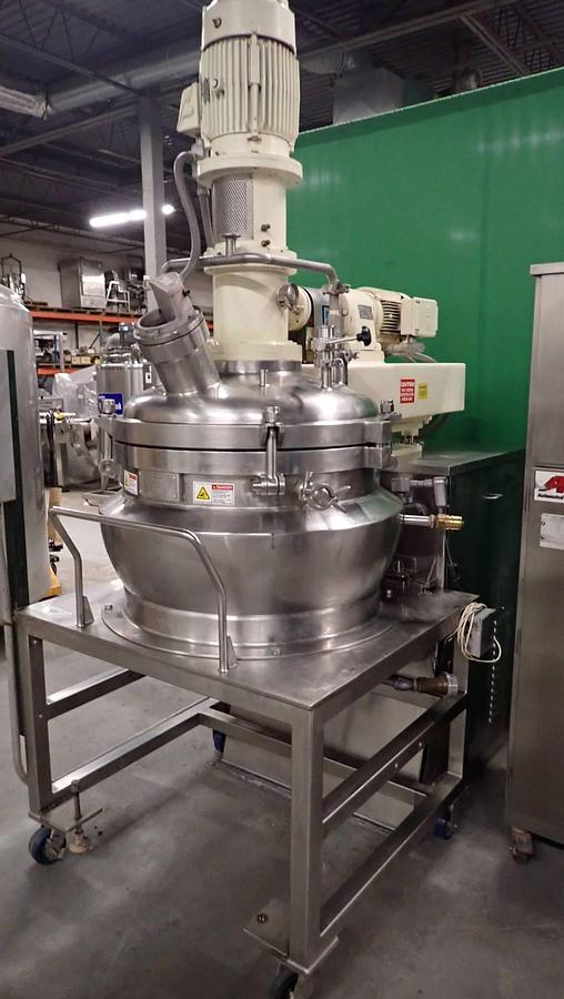 Used Ross 100 liter “Turbo-Emulsifier” Vacuum Kettle, 316SS