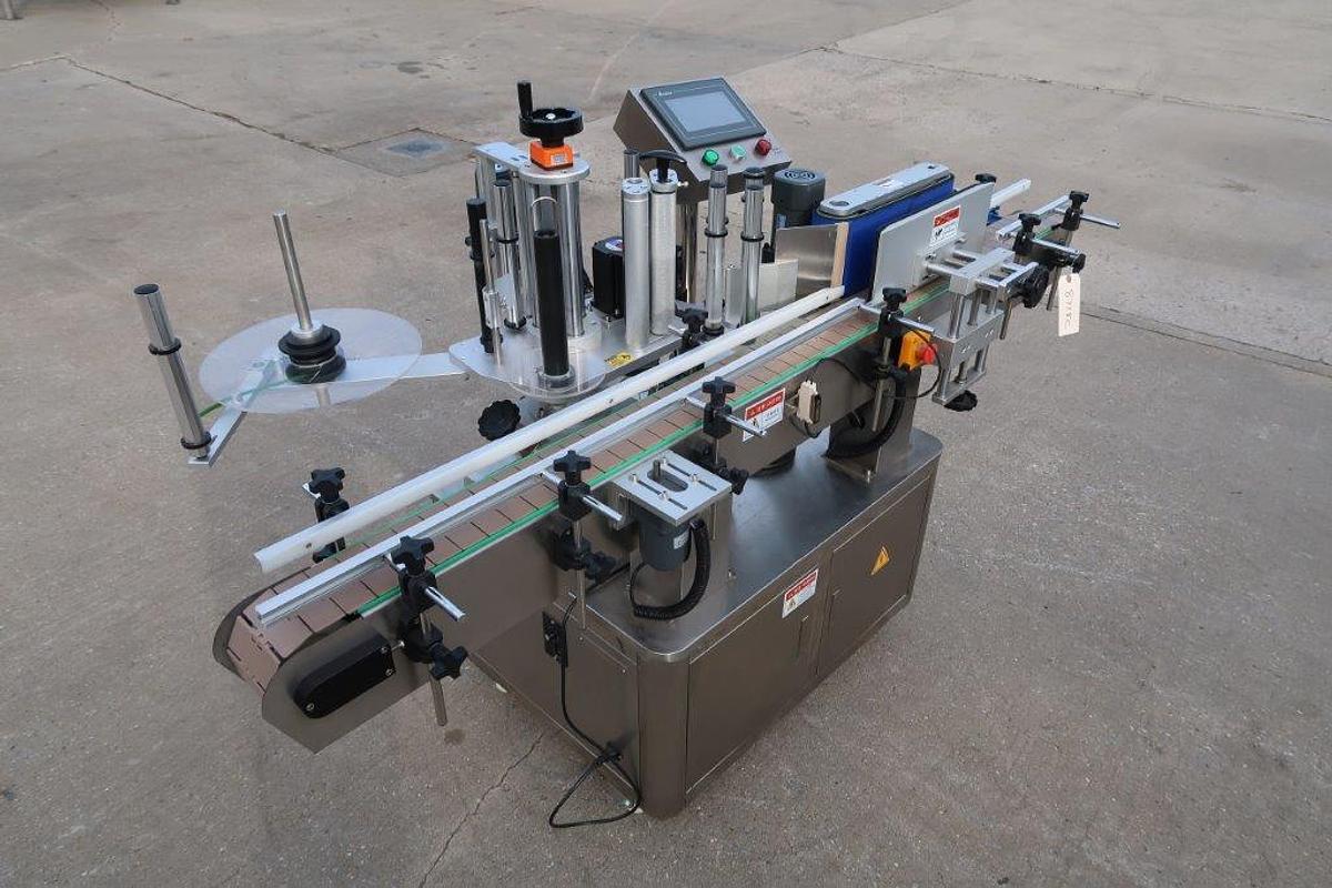 Used Sammi Pack Automatic Spot/Wraparound Pressure Sensitive Labeling Machine, with Coder