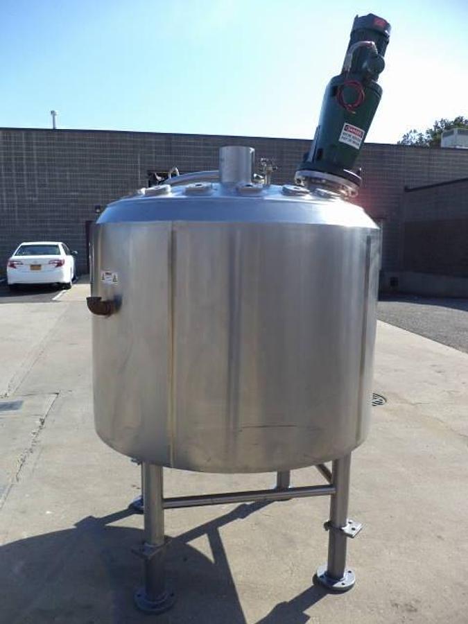 Used 250 Gallon Lee Closed Jacketed Mix Kettle, 316 Stainless Steel