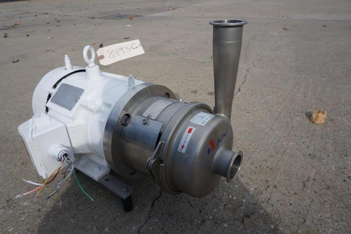 Used APV 2-1/2 In. x 2-1/2 In. Stainless Steel Sanitary Centrifugal Pump, 3HP