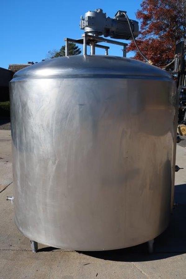 Used Cherry Burrell 900 Gallon Stainless Steam Jacketed Mix Tank