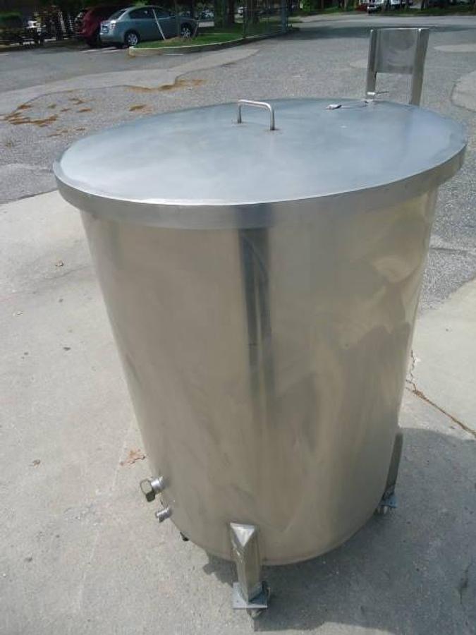Used 125 Gallon Cream City Boiler Company Stainless Portable Tank, Jacketed Bottom