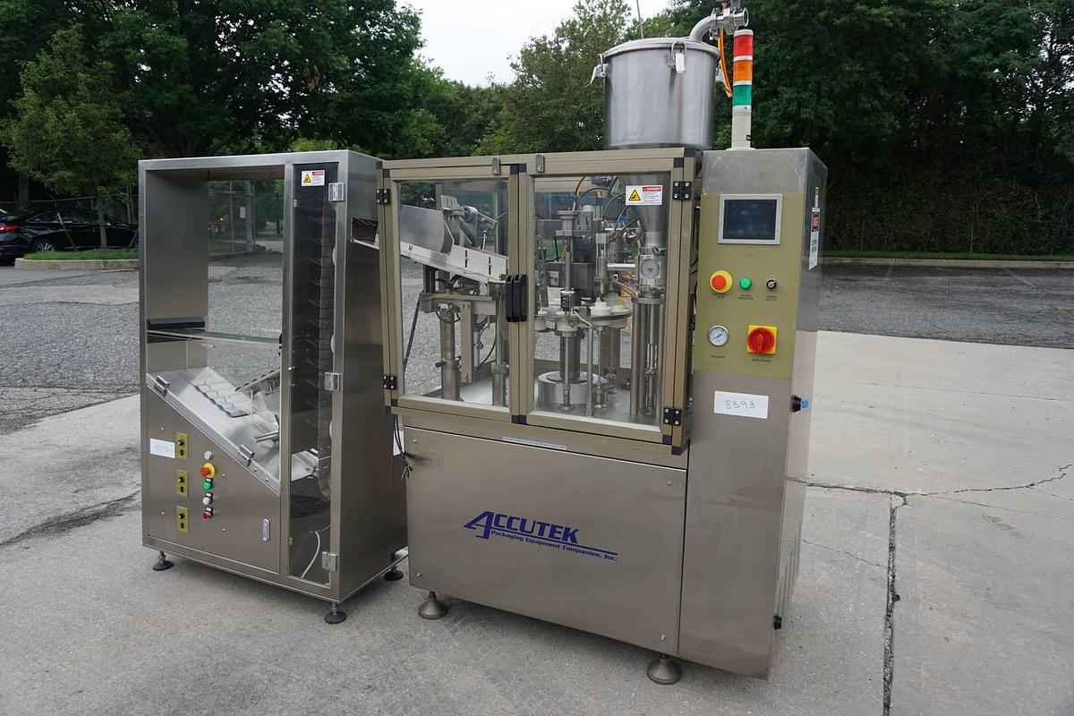 Used Accutek Hot Air Tube Filling Machine with Tube Loader