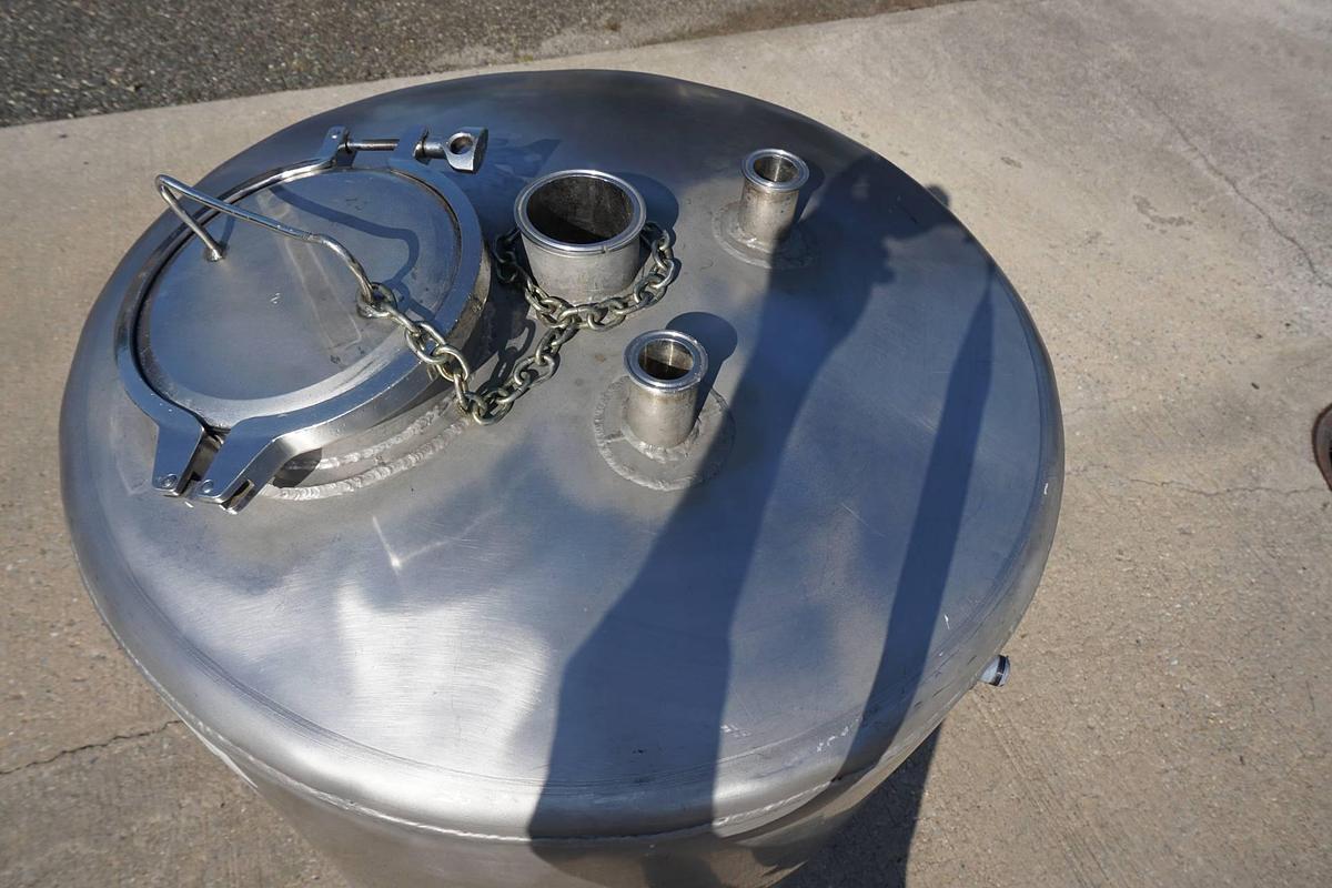 Used 50 Gallon Lee 316 Stainless Steel Jacketed Vacuum Tank, 125 PSI