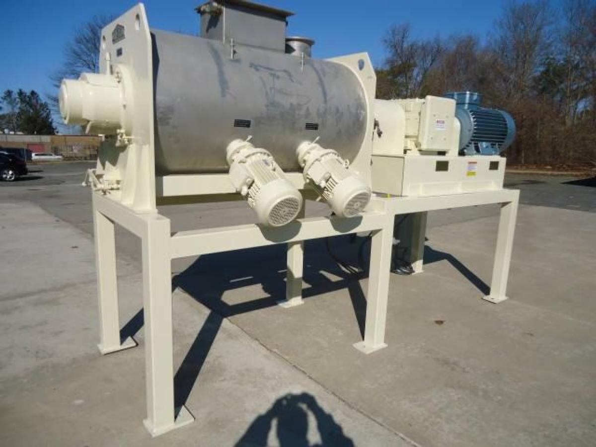 Used Morton Fkm-1200d Stainless Steel Plow Mixer With Choppers