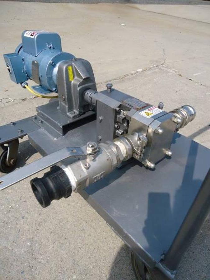 Used Albin 1.5 inch x 1.5 inch positive displacement gear pump, single phase
