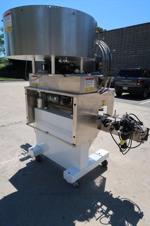 Used Kaps-All A-6 Automatic Screw Capping Machine, 36 In. Bowl Hopper