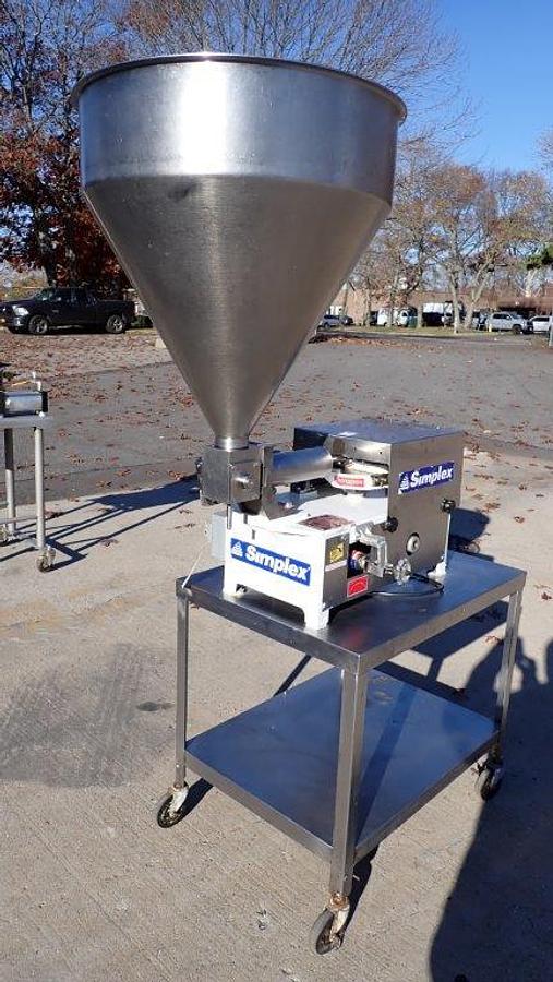 Used Simplex AS-1 Single Head Electric Piston Filler, Oversized Hopper