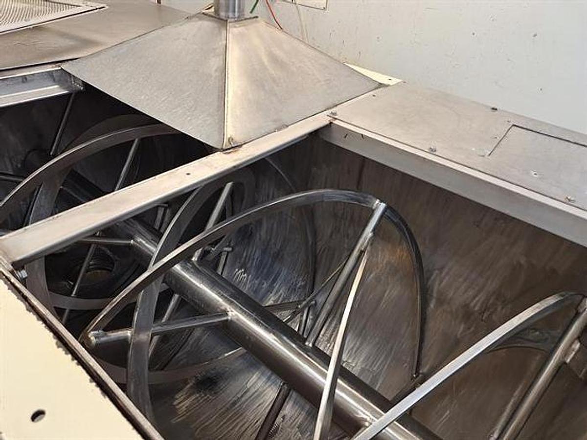 Used 50 Cu. Ft. Working Capacity Stainless Steel Double Ribbon Blender, 25HP