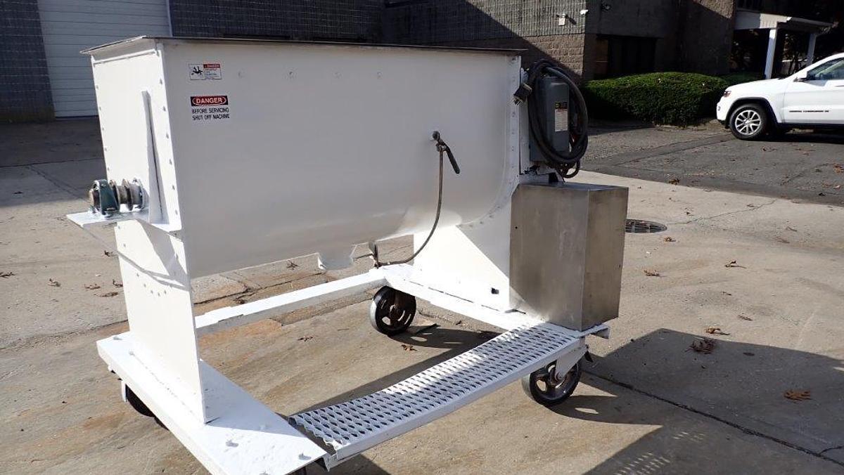 Used 20 Cu. Ft. Stainless Steel Double Ribbon Blender, 10HP